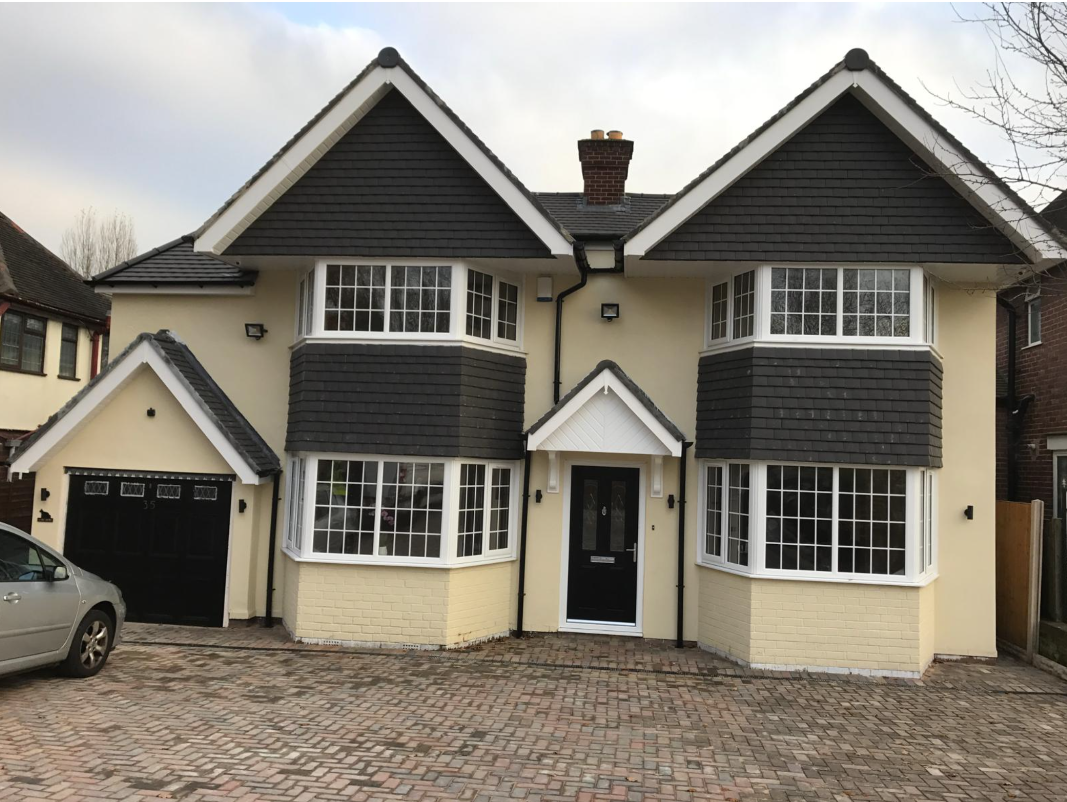 Finished exterior of new build house